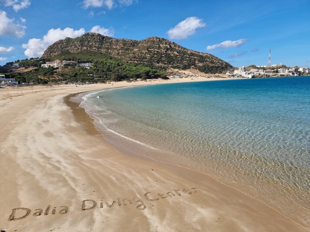 Dalia Beach, golden sand and clear water near Tangier